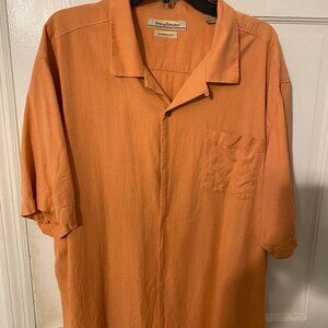 Tommy Bahama short sleeve button down shirt 100% silk